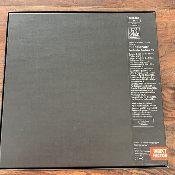 Georg Philipp Telemann 10 Triosonaten 2xLP Box Set 1978 Telefunken 6.35451 - Picture 9 of 9